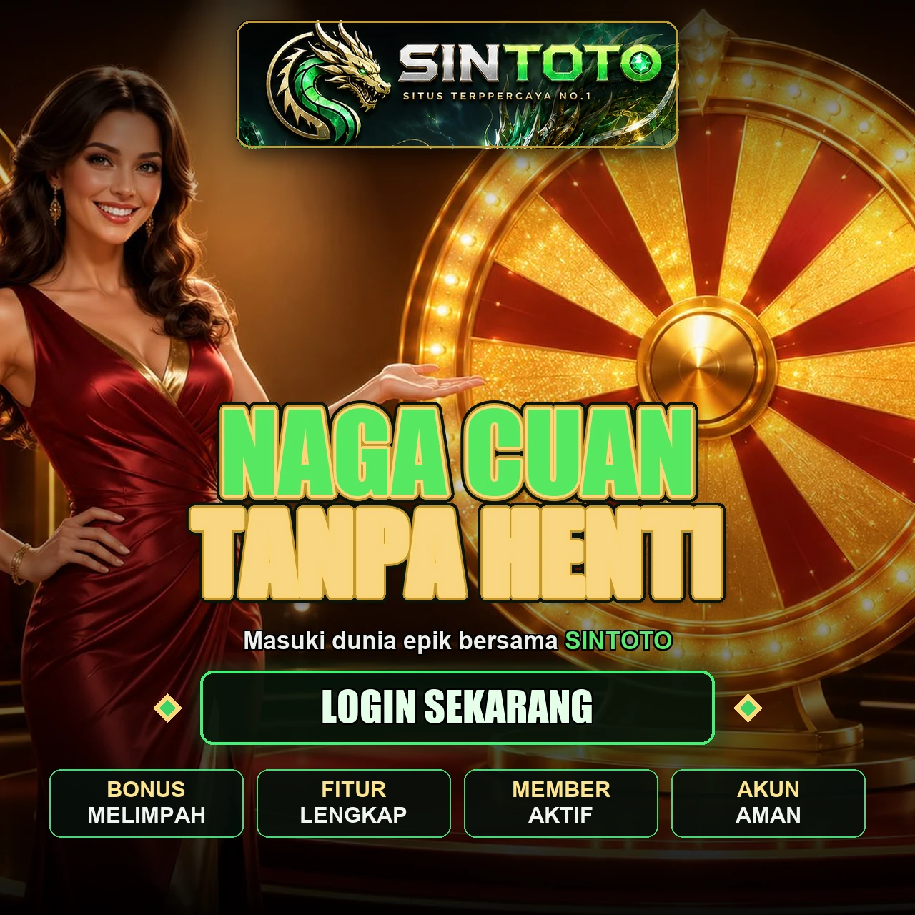 Banner SINTOTO slot online terbaik hari ini dengan informasi RTP dan fitur bonus lengkap